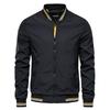 Casual Men Jacket Spring Autumn Thin Windproof Durable Polyester For Teenagers