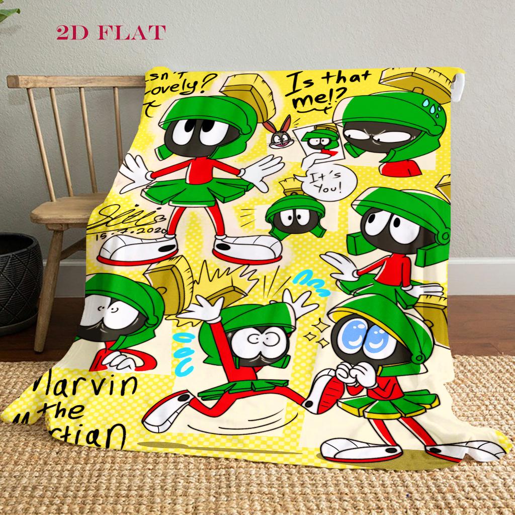 Martian Melodies: Looney Tunes Adventure blanket blanket Camping trip Digital printing Christmas gifts sheet