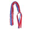 120CM Graduation Ribbon Lei Adjustable Handmade 4 Strands Braided Necklace for High School Middle School Master Doctor Red Blue White Red