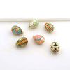 Bohemia Easter Egg Crystal Pendant Copper Necklace Pendant Colorful Enamel Pendant  Ladies