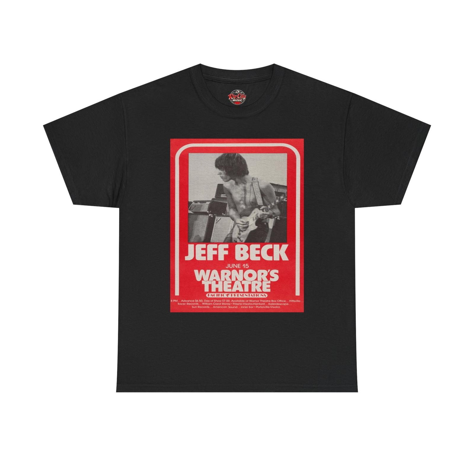 Jeff Beck Jun 15 Warnors Theatre Fresno California Retro Concert Poster T-Shirt XXXXL