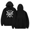 Baseball-bat Men Hoodie Front Cross Bat Print, Star Emblem Cursive Text Art Graphic, Thick Fleece Pullover Sweatshirt for Sport Weekend Wear