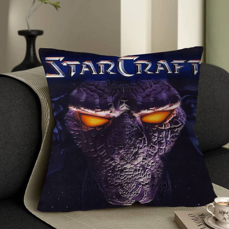 

S-Starcraft 2 Pillowcase toon Gift Cushion Cover Bedroom Home Sofa Chair Seat Decor pillow case 12x12Inch