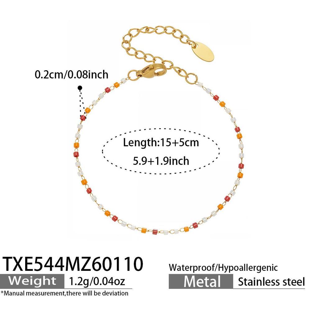 18k Gold Plated Stainless Steel Zirconia Flower Necklace & Bracelet Set with Natural Stone Beads - Light Luxury Jewelry.