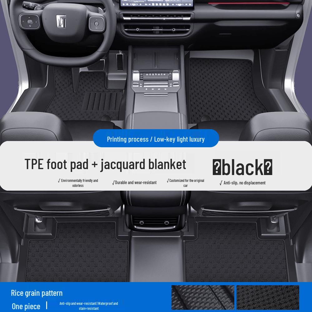 Tank TPE Car Floor Mats for Models 300, 400, 500, 700 - Full Coverage Waterproof Silk Coil Mats with Door Sill Protection