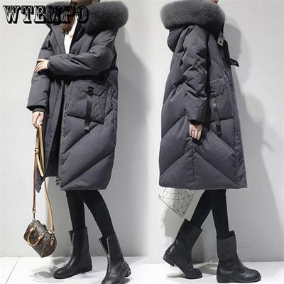 Winter Medium-length Large Size Women's Down Cotton Jacket Cotton Jacket Thickened Cotton Coat Jacket