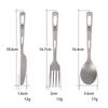 High Quality Portable Titanium Spoon Long Handle Environmental Light Titanium Cookware Outdoor Picnic Accessories Outdoor Tool