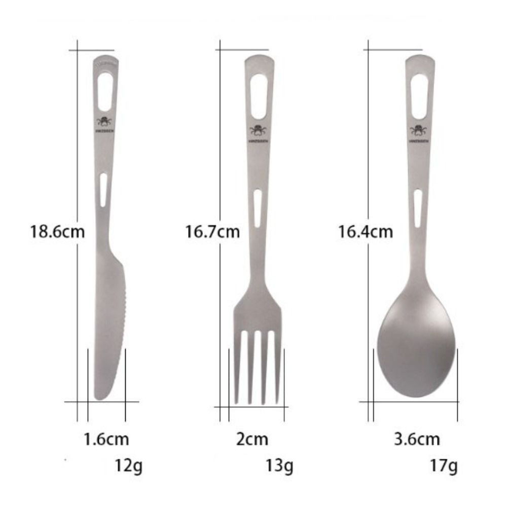 High Quality Portable Titanium Spoon Long Handle Environmental Light Titanium Cookware Outdoor Picnic Accessories Outdoor Tool