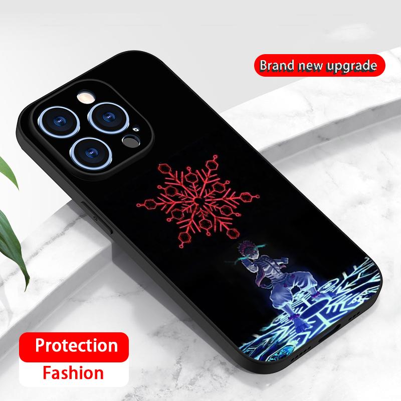 

Akaza Demon Slayer hot anime man Phone Case For iPhone 17 16 16e 15 14 13 12 Plus Mini Pro Max Soft black Shockproof Cover iPhone 13
