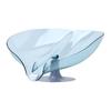 Suction Cup Drain Holder Dishwashing Sponge Ball Storage Tray Plastic Drainage Organizer for Kitchen Sink Blue