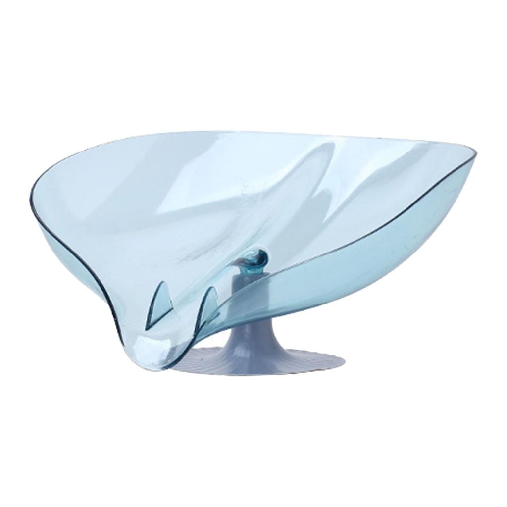 Suction Cup Drain Holder Dishwashing Sponge Ball Storage Tray Plastic Drainage Organizer for Kitchen Sink Blue