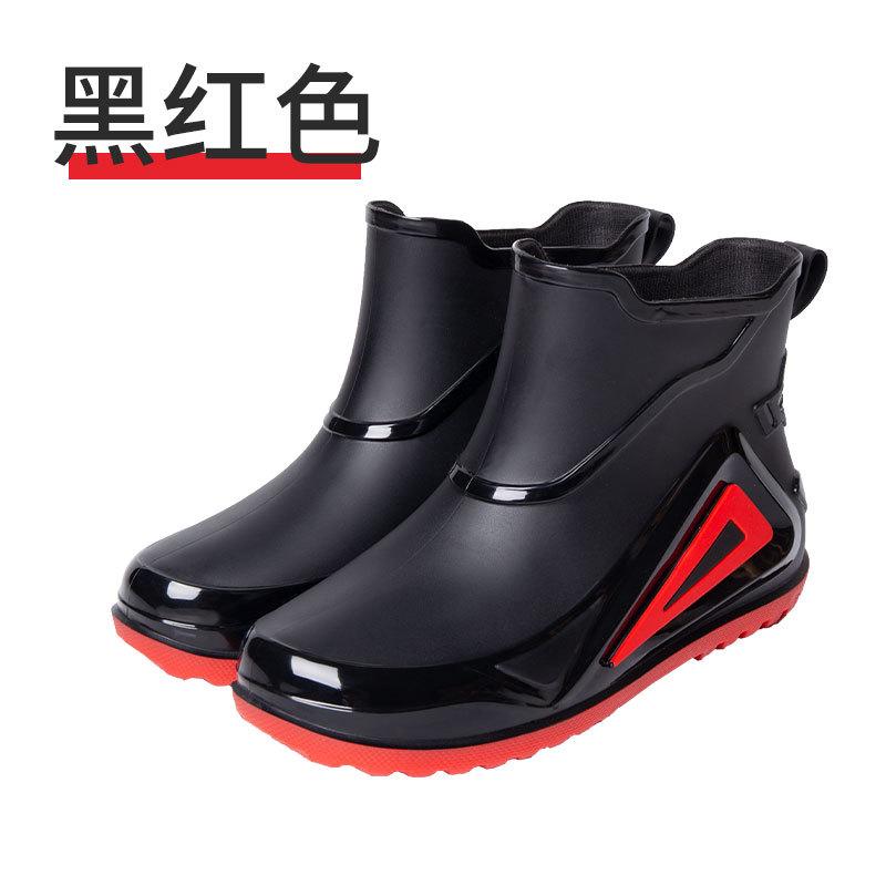 Water shoes trend low-top rain shoes men's fashion outer wear non-slip wear-resistant rain boots rubber shoes waterproof glue shoes