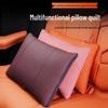 Multi-Functional Nappa Leather Lumbar Support Cushion & Air Conditioning Blanket for BMW, Mercedes-Benz, and Land Rover