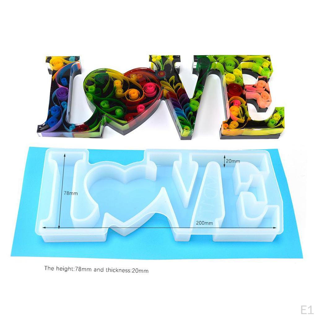 LOVE Silikonová fondantová forma na pečení dortů DIY Čokoláda Sugarcraft Forma na mýdlo