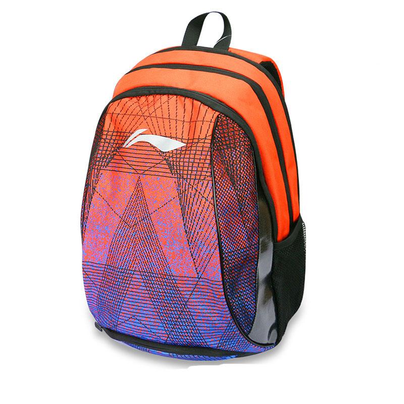 

Li-Ning Fashion Casual Commuter Polyester Backpack Large Unisex Backpacks Blue Orange ABJN036 Orange