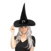 Halloween Party  Witch Hats Party Wide Brimmed Pointed Hat Accessory Tulle Witch Hat with Buckles Conjurer