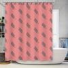 Pink Bath Curtain with Ice Cream Pattern for Bathroom Decor Home Improvement Supplies