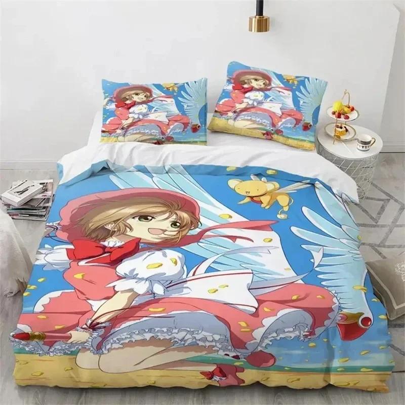 Anime Cardcaptor Sakura 3D NEW Duvet Cover Pillowcase Bedding Set Adult Boy Girl Bedroom Decoration Children Single Double Large