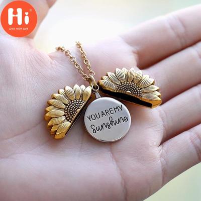 Ciao Sei il Mio Sole Collane Girasole Per Donna Catena Lunga Ciondolo Fiore di Sole Collana Gioielli di Moda