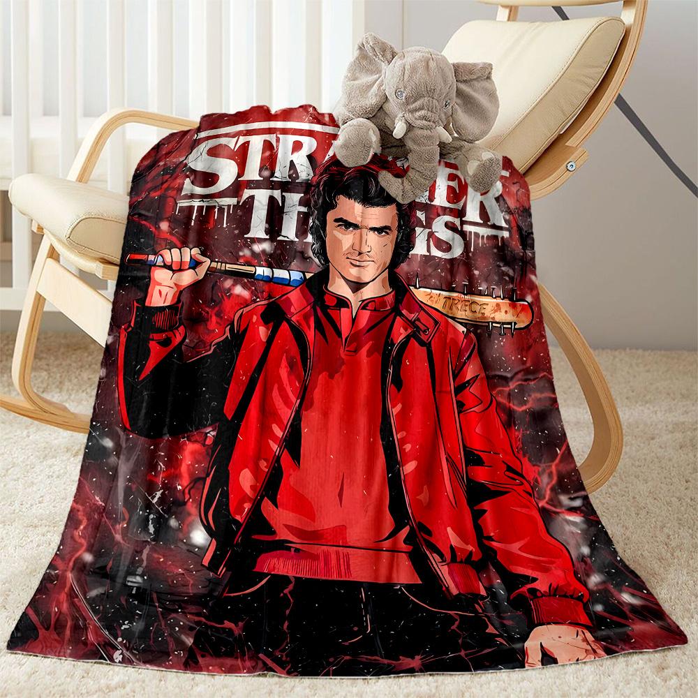 Stranger Things Artwork Suitable Blanket for Offices, Travel, Living Rooms Also a Good Gift for Friends and Family Suitable for All Seasons.