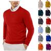 Pull Pull à Manches Longues Casual en Laine Tricotée Couleur Unie Col Rond pour Homme