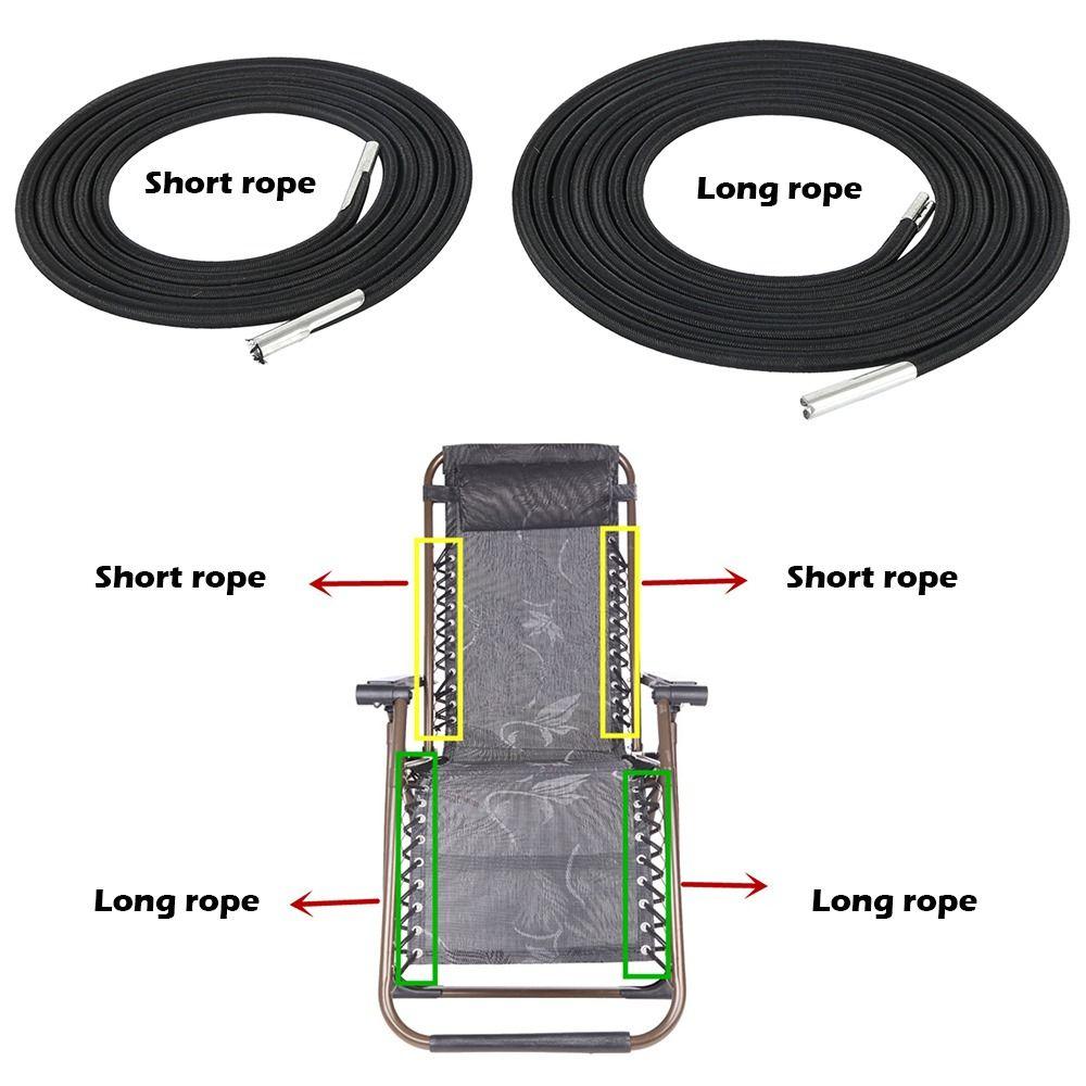 Reinforcement Folding Chair Elastic Rope Antigravity Recliner Rope  Garden Sun Deck Chair