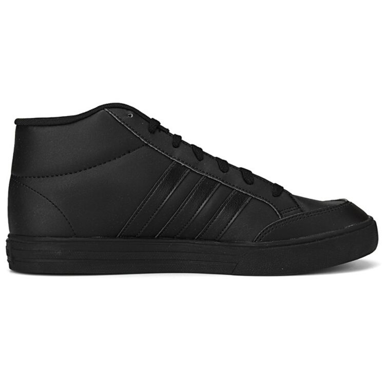 Adidas Neo Vs Set Mid Synthetic Leather Casual Shoes With Cushioning And Durability High-Top Sneakers Men Sneakers Black FY3043