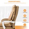 Office Chair Ergonomic Desk Chair with Lumbar Support, Footrest Light Brown