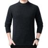Men's 100% Wool Sweater, 2025 Autumn/Winter, Thickened Warm Half-High Collar, Middle-Aged Dad Knitwear