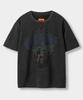 Dimiteulibeullaeg Vlad Vintage Rose Semi-Crop T-Shirt_Pigment Charcoal