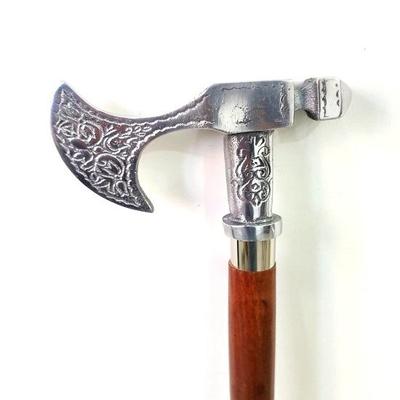 Aluminium Stick Handle for Walking Stick Cane Brass Wood Walking Cane Gift 93.98 Cm