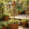Outdoor Plant Climbing Trellis Vintage Metal Lady Trellis, Iron Girl Shaped Garden Support Stake, Decorative Yard Ornament Flower Vine Art for