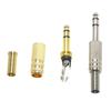 2PCS 6.35mm 2Pole Mono Amplifier Plug 6.35 Stereo Metal Microphone Jack Plug-in Audio Connector for KTV