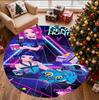KPop Demon Hunters Pattern Round Rug, Indoor/Outdoor Mat, for Picnic, Gameroom, Bedroom, Office, Living Room, Home Decor Carpet, Birthday Gift