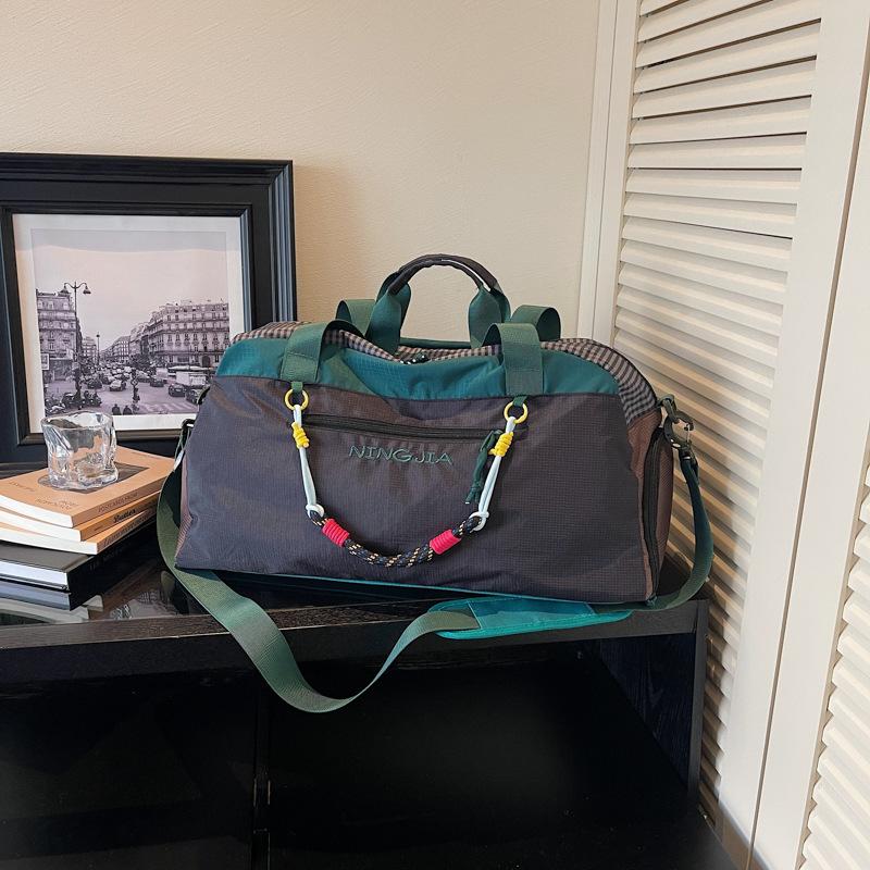 Fashion Color-matching Sports Dry-wet Separated Yoga Bag for Business Trips and Travel Luggage Bag