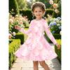 Girls' 3D Mermaid Scale Dress Long Sleeve Summer Spring Vacation Daily Holiday Princess Beautiful Sweet Kids 4-12 Years Casual Dress A Line Dress