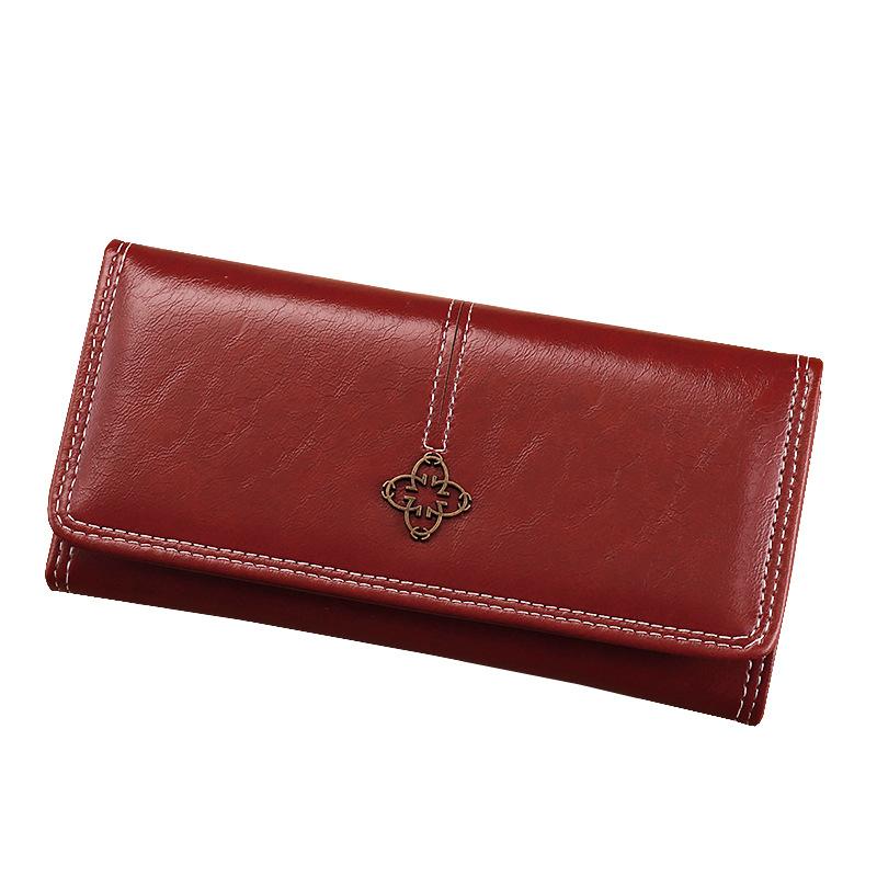 Multifunctional 0% off student handbag wallet women's long retro zipper large capacity multi-card change bag