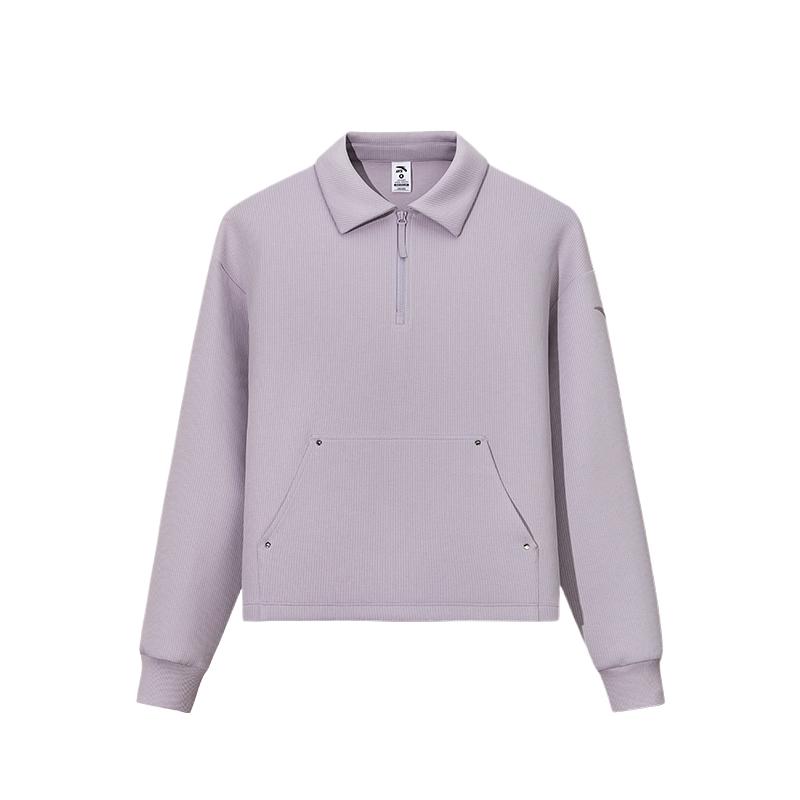Anta Training Series Solid Color Loose Pullover Sweatshirt Women sweatshirt 162617714-4 2XL