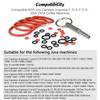 Professional Oval Head Bit Repair Set with Keyring Seal Rings Machines Repair Tool for Espresso Machine Servicing