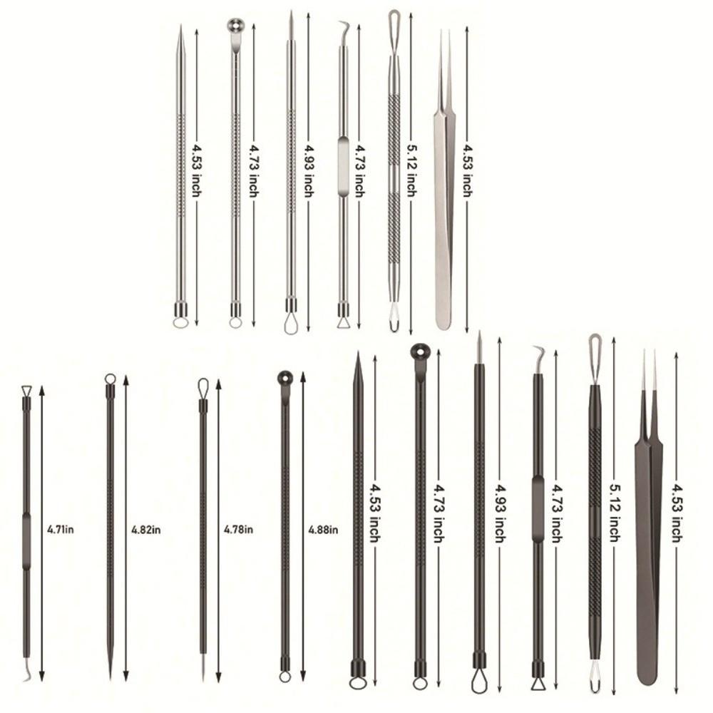 4/6pcs/set Rose Gold Blackhead Needle Set Stainless Steel Pore Cleanser Tool Beauty Treatment
