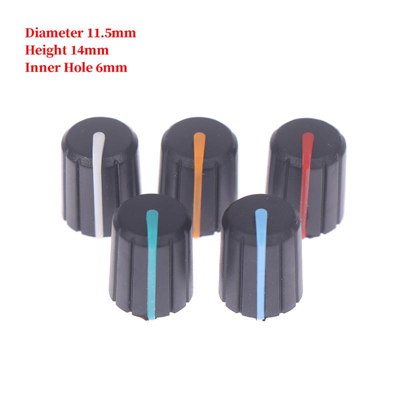 10Pcs Soft Rubber Half Shaft Knob Potentiometer Knob 180 Degree D-Shaped Knob