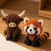 Kit Animale con Perline 3D, Kit Ricamo con Perline Fai-da-te per Principianti, Artigianato Animale con Perline Fatto a Mano Mucca Scozzese/Farfalla/Gufo per Adulti, Adolescenti