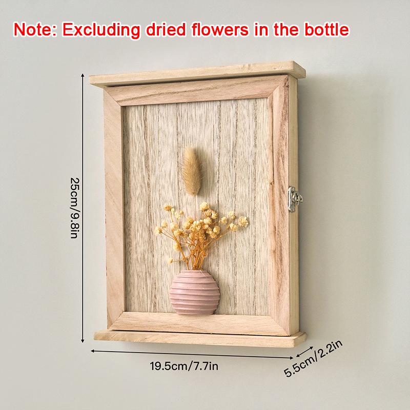 1 Stück Holzbox mit glatter Oberfläche, handgefertigt, Vintage, langlebiger Organizer, Aufbewahrung aus Massivholz, Desktop, Handheld, robust, 25x19,5cm