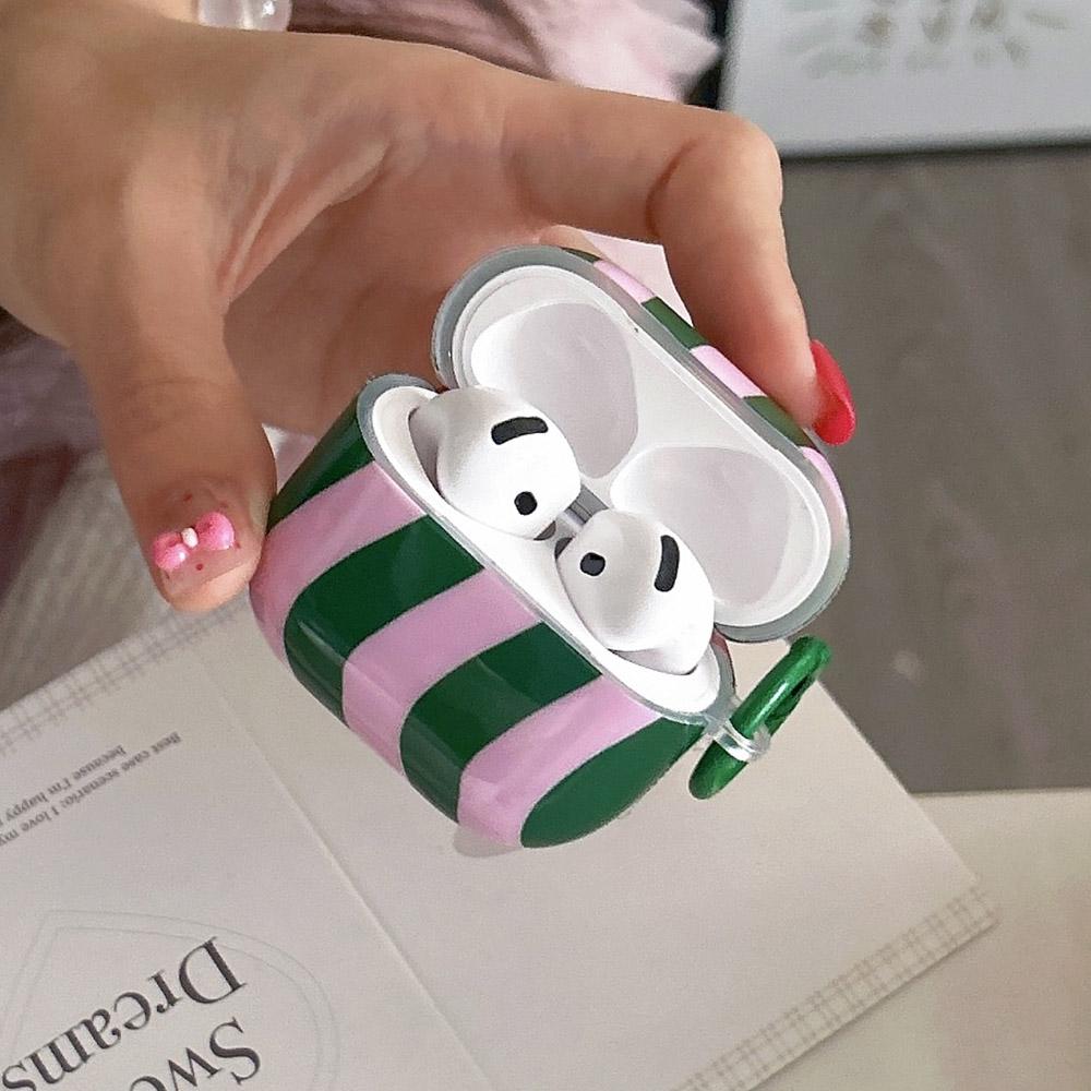 Wave Stripes Glossy Splicing Earbuds Case for Apple Airpods 3 4 Pro 2 Wireless Bluetooth Earphone Cover for Airpods Pro 3