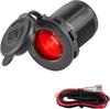 Car Cigarette Lighter Socket 12V 24V Adapte Plug Motorcycles Cigar Jack Multi Socket for Marine Boat Motorcycle Truck RV ATV