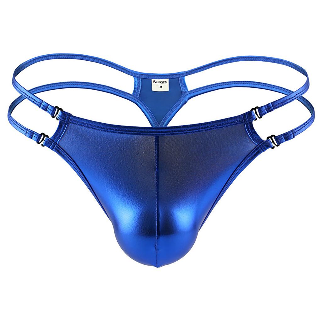 Underwear Metal Texture Imitation Leather Swimming Pants Men's Shorts