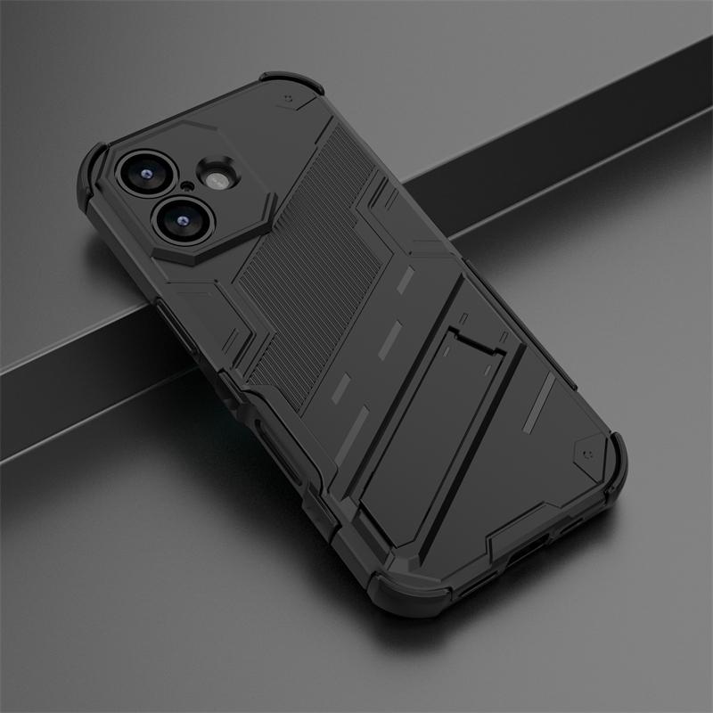 Phone Holder Case For iPhone 17 Case Shockproof Anti-knock Armor Full Back Cover For iPhone 17 Case For iPhone 17 Air 17 Pro Max