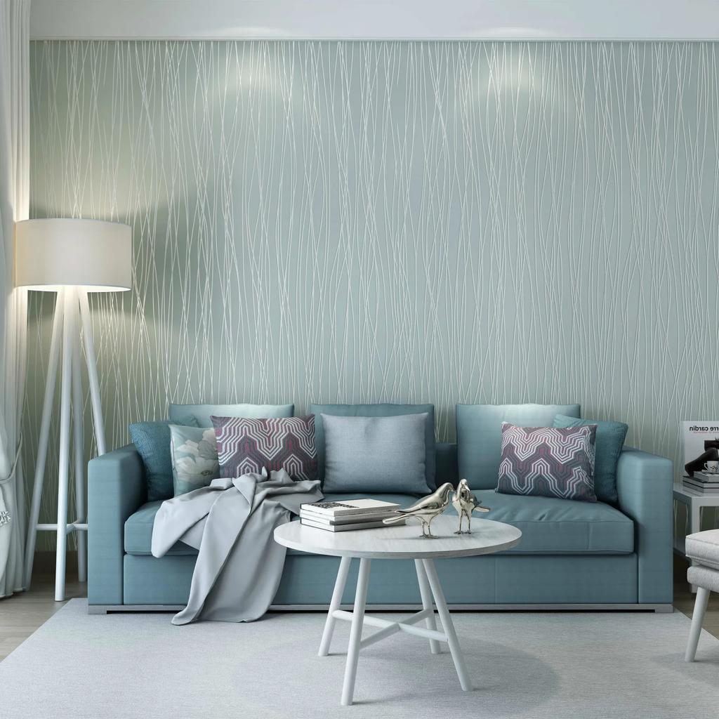 Non woven wallpaper bedroom living room solid color plain striped background wall papers home decor papel tapiz 3d para pared