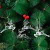 Tree Christmas Decoration Transparent Snowflake Pendant Deer Hanging Pendant
