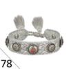 European Woven Bracelet with Metal Nail Buckle and Tassel for Women